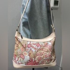 MX Shoulder Bag-Paisley Flower Fabric w Vanilla accent-Perfect for SPRING!